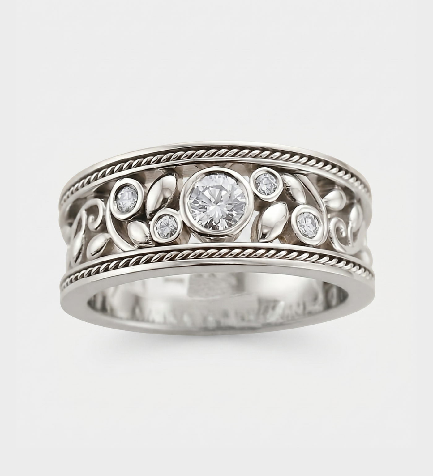 Anel Ornamento Prateado