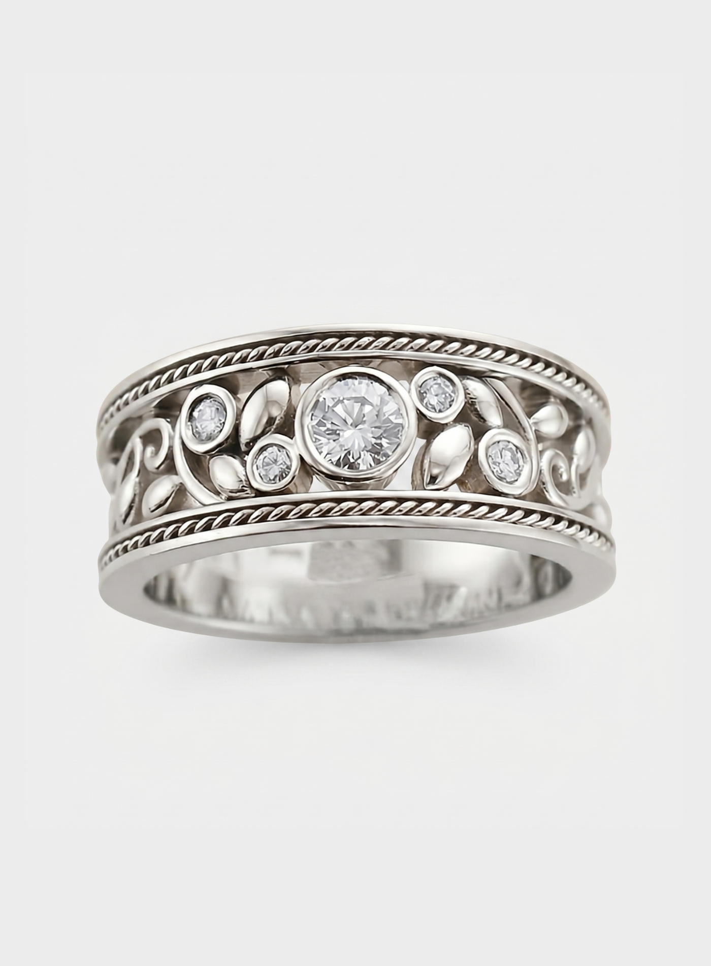 Anel Ornamento Prateado