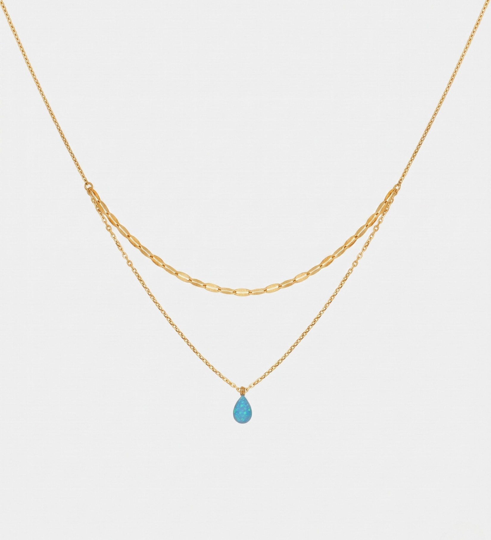Colar Gota Azul