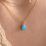 Colar Gota Azul