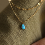 Colar Gota Azul