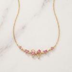 Colar Laço Rosa
