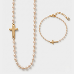 Conjunto com Cruz e Pérolas
