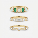 Conjunto de Anéis Ouro Nobre