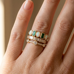 Conjunto de Anéis Ouro Nobre