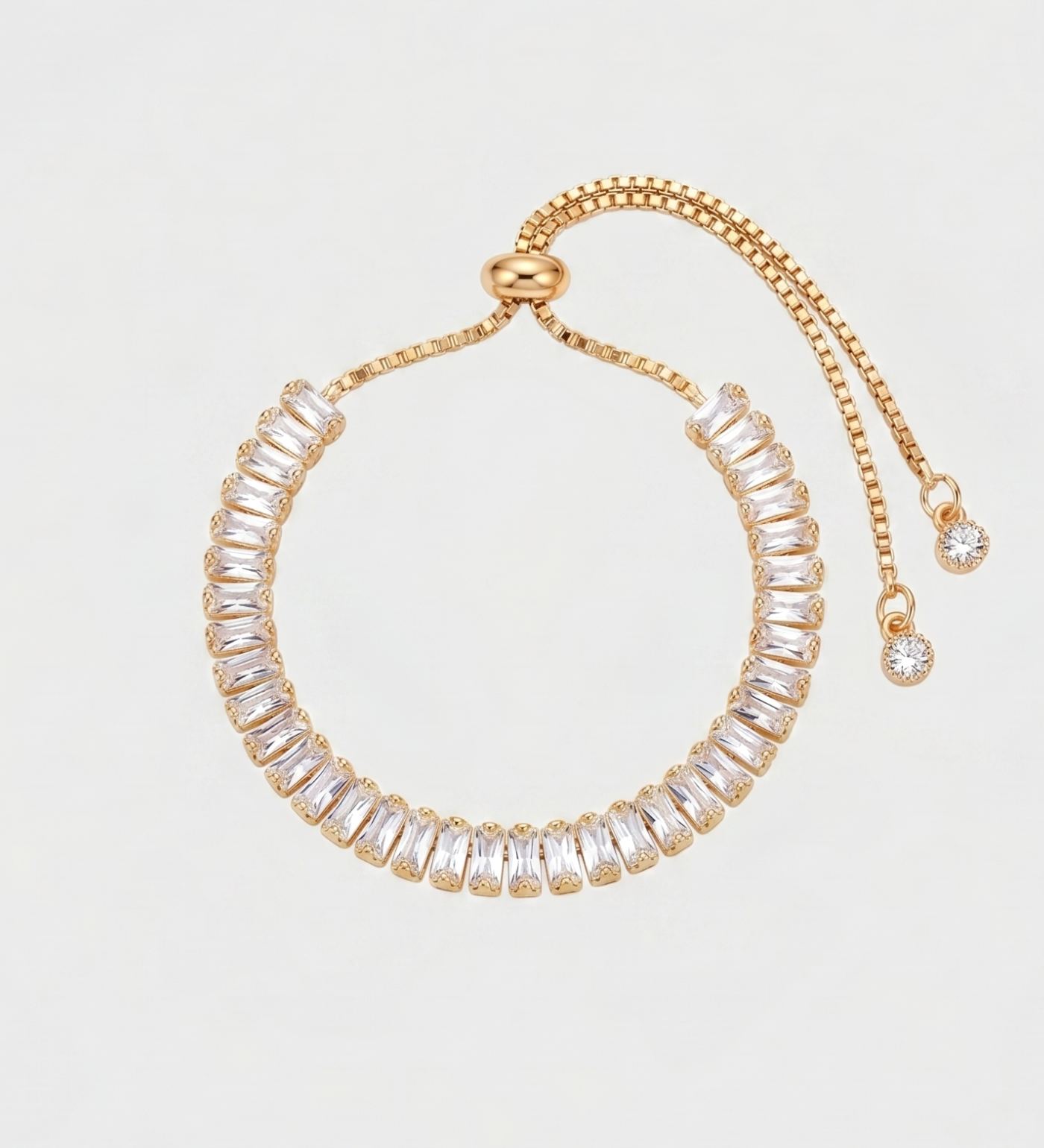 Pulseira Brilho Dourado com Cristais