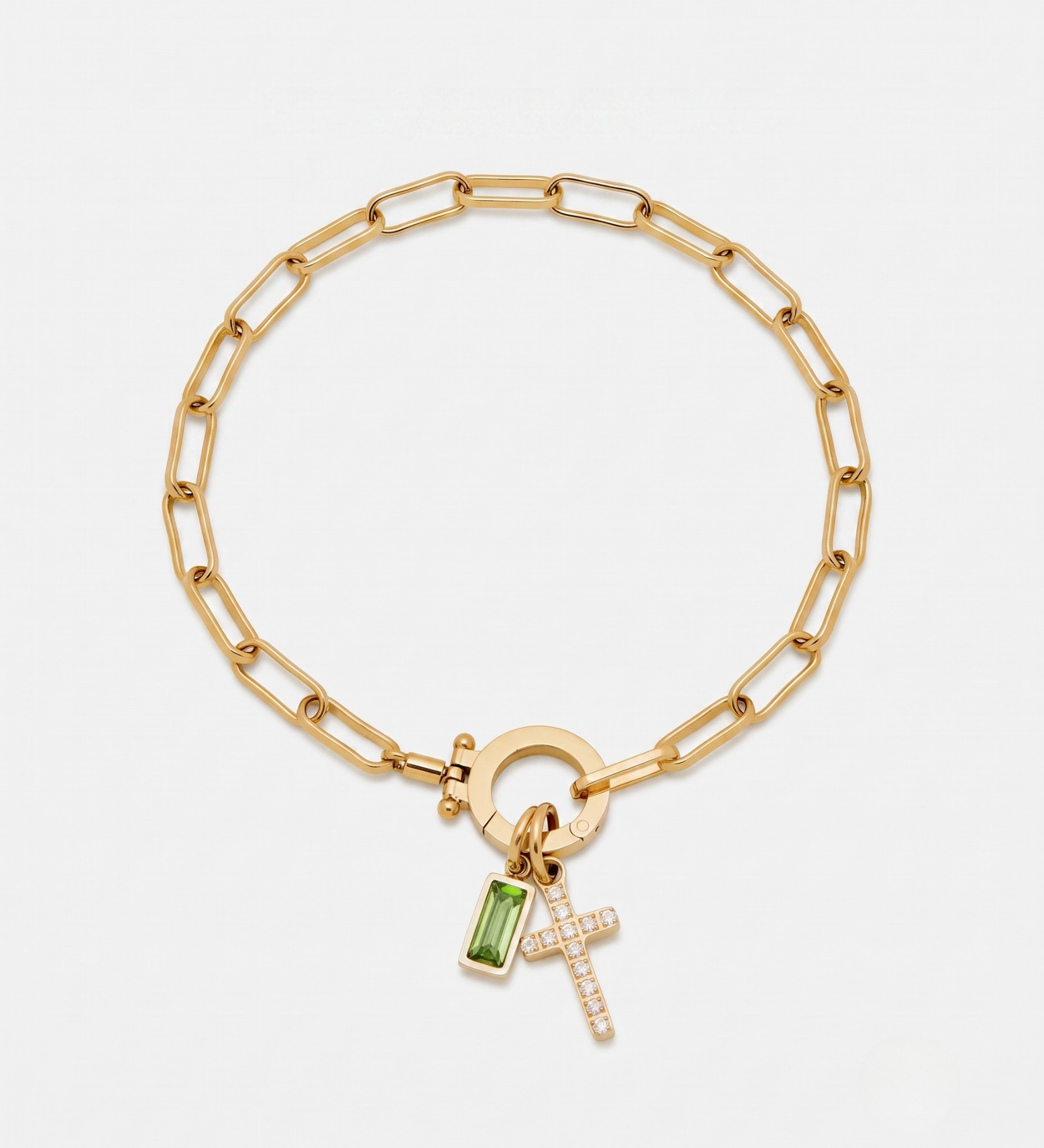 Pulseira Fé e Brilho Corrente de Elos