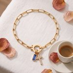 Pulseira Fé e Brilho Corrente de Elos